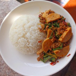 กระเพรายอสับ ราดข้าว