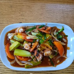 3-15ผัดเปรี้ยวหวานกุ้ง