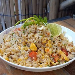 @1 . ข้าวผัดไข่หมูสับซอสโชยุญี่ปุ่น ไข่ 2 ฟอง