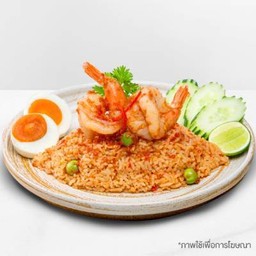 ข้าวผัดน้ำพริกกุ้งสด