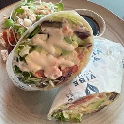 Tempeh burrito with Cashew Cocktail sauce(Protein40g.)