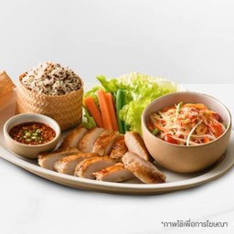 ไก่ย่างโอชา - ข้าวเหนียวคีนัว ส้มตำ