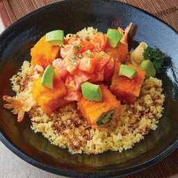 โรลครันชี่กุ้งเทมปุระแซลมอน