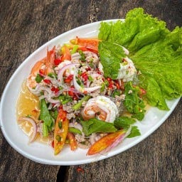 ยำวุ้นเส้นหมูสับกุ้ง