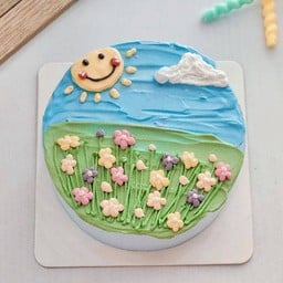 Sun be happy (สามารถระบุบข้อความหน้าเค้กได้)