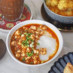 ข้าวต้มแห้งกุ้งผัดกระเทียมมันกุ้ง