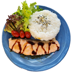 M01 ข้าวหน้าปลาแซลมอนย่างเทอริยากิ