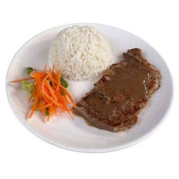 ข้าวหมูย่างพริกไทยดำ