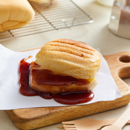 ปังปิ้งกลมเนย+บลูเบอร์รี่