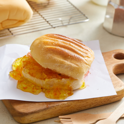 ปังปิ้งกลมเนย+ส้ม