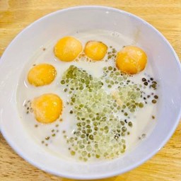 สาคู+แคนตาลูป นมสด