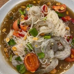 ตำขนมจีนกุ้งสด
