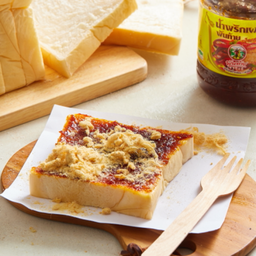 ปังแผ่นเนย-หมูหยองพริกเผา (ได้2แผ่นค่ะ)
