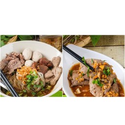 เซทอร่อย 2 แซ่บ เตี๋ยวเรือ + ตับหวานลวกจิ้ม