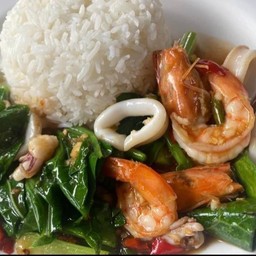 ข้าวคะน้าทะเล้ ทะเล จ้า