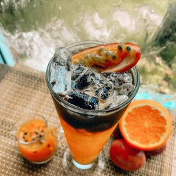 กาแฟดำนำ้ส้มเสาวรส - Orange Passion Fruit Coffee