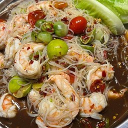 ตำซั้วกุ้งเด้ง ..ปลาร้านัว