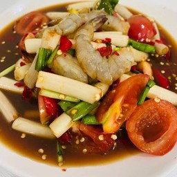 ตำไหลบัวกุ้งสด