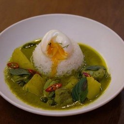 Chicken green curry With Rice