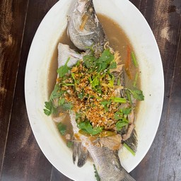 ปลากะพงนึ่งบ๊วย (ตัว)