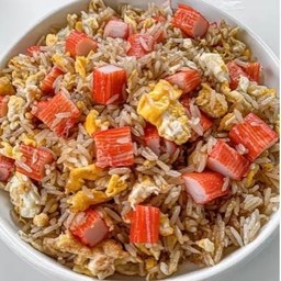 ข้าว ผัดปูอัด ไม่ผัก