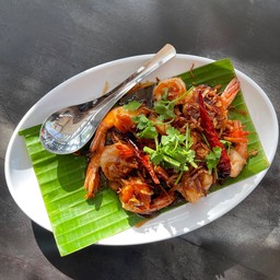 กุ้งทอดราดซอสมะขาม