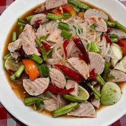 ตำเส้นเล็กหมูยอ (ไม่มีเส้นมะละกอ)