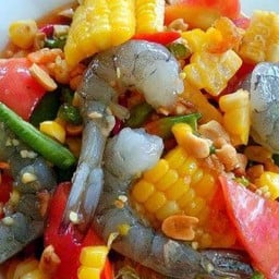 ตำข้าวโพดกุ้งสด