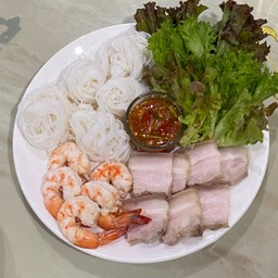 เมี่ยงหมูสามชั้น+กุ้งซีฟู้ด