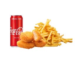 นักเก็ต4ชิ้น+เฟรนฟราย+โค้ก1