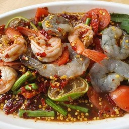 ตำเหลากุ้งสองสหาย