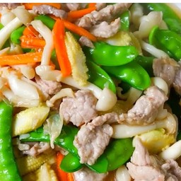 ผัดผักรวมหมู