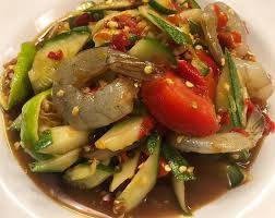 ตำแตงกุ้งสด