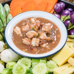 น้ำพริกโจร6ออน+ ผักสด