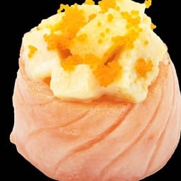 115.แซลมอนถังเบิร์นไข่หวานสลัด