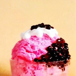 Bingsu ไข่มุก นมชมพู
