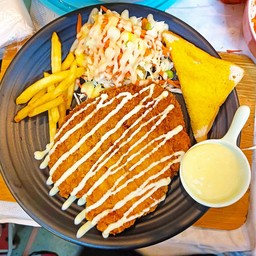 สเต็กไก่ทอดกรอบนอกนุ่มในเด้งๆๆ