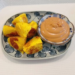 หมั่นโถวจี่เนย + สังขยา ( Roast butter mantou and Custard)