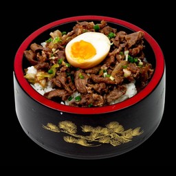 186.ข้าวหน้าเนื้อผัดซีอิ๋วญี่ปุ่น