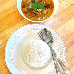 ข้าวสวย+แกงเขียวหวานไก่