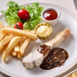 Sea Bass Steak With Black Pepper Sauce