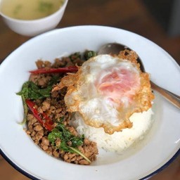 Minced Pork Basil With Rice