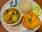 เซ็ตข้าวแกงไตปลา+ไข่เจียว