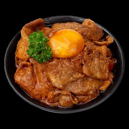 ข้าวหน้าหมูผัดซอสหมาล่า  (ไม่รวมไข่)