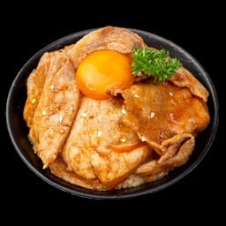 ข้าวหน้าหมูผัดซอสบาร์บีคิว (ไม่รวมไข่)