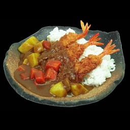 142.ข้าวแกงกะหรี่กุ้งเทมปุระ