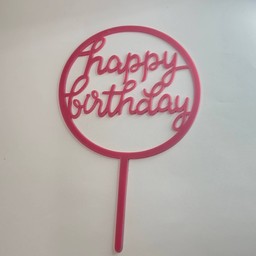 ป้าย HBD สีชมพู #10