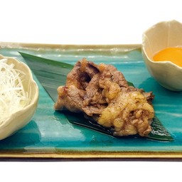 เนื้อวากิวสันนอกสไลด์ย่างซอสสไตล์ญี่ปุ่น