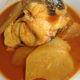 แกงส้มปลาช่อนมะละกอ (ส่วนเนื้อ)