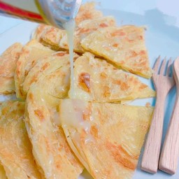 โรตีราดนม+น้ำตาล